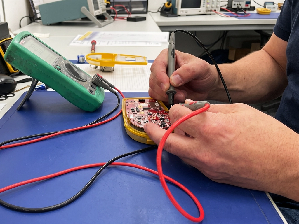 Elektronik Schulung mit Multimeter und Leiterplatte – praxisorientiertes IT und Technik Seminar für Weiterbildung